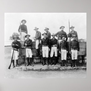 Póster Guardias del puesto avanzado, Cavite, Filipinas: