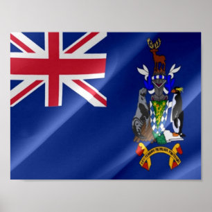 Póster Guatemala - Bandera ondear -