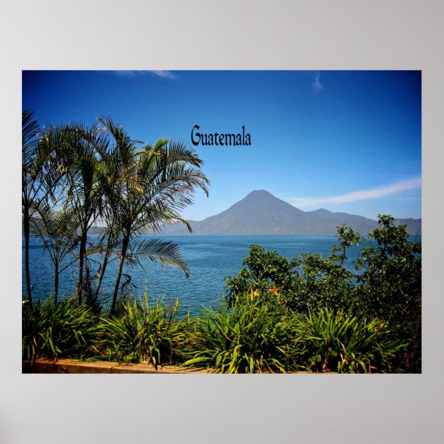 Póster Guatemala, el hermoso paisaje de la naturaleza (Frente)