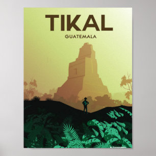Póster Guatemala   Poster de Viajes Vintage   Materia mej