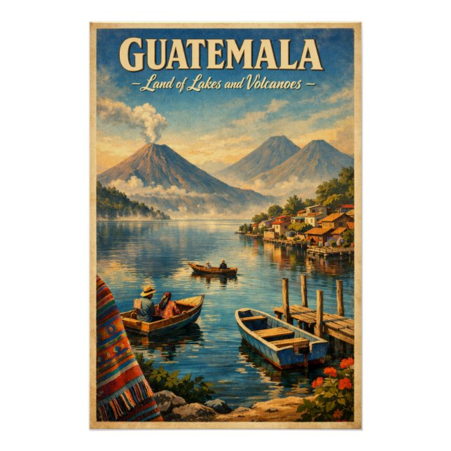 Póster GUATEMALA – Tierra de Lagos y Volcanes (Anverso)