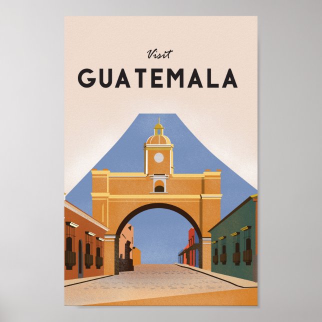 Póster Guatemala vintage travel poster (Frente)