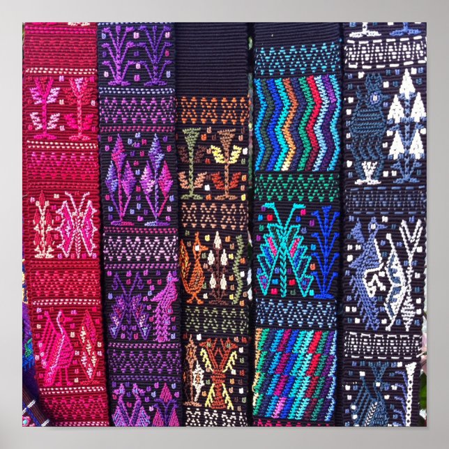 Póster Guatemalan textile designs (Frente)
