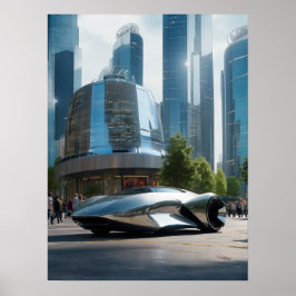 Póster ¡Guau automático! Auto Futurista