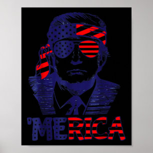 Póster Guay América Trump Feliz 4 de julio a Trump