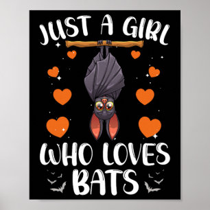 Póster Guay Bat For Women Chicas Fruit Bat Lovers Animal 