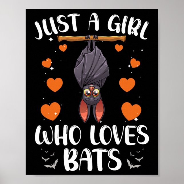 Póster Guay Bat For Women Chicas Fruit Bat Lovers Animal  (Frente)