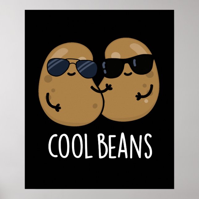 Póster Guay Beans Funny Veggie Legume Pun Dark BG (Frente)