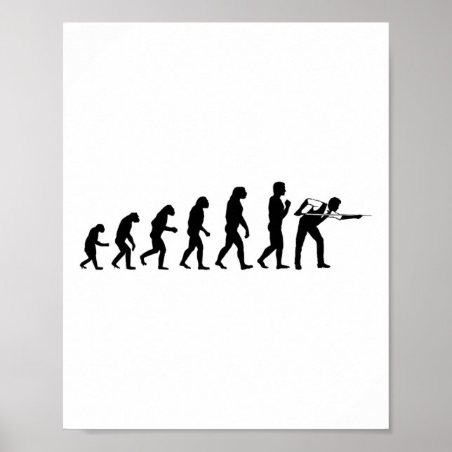 Póster Guay Billiards Evolution Funny Cue Ll Stick Player (Frente)