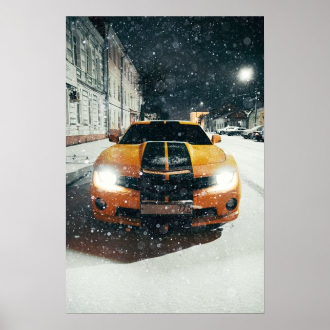 Póster Guay Black Yellow Sports Car (Frente)