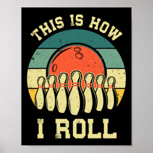 Póster Guay Bowling Art Para Hombres Mujeres Bowler Track