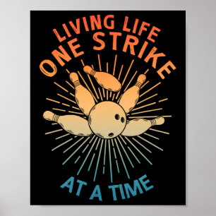 Póster Guay Bowling Art Para Hombres Mujeres Niños Huelga
