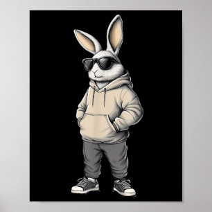 Póster Guay Bunny Happy Easter Day Rabbit Sungles Men Kid