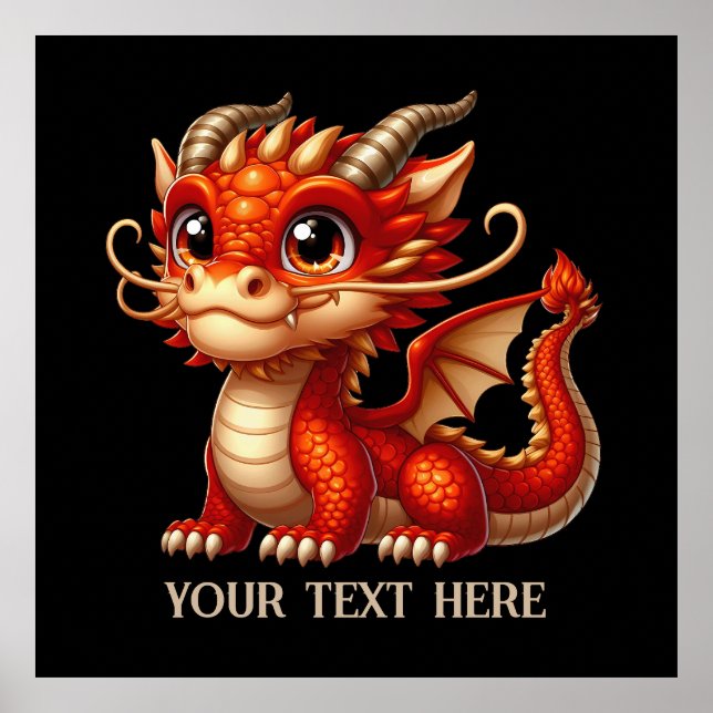 Póster Guay China dragon add text (Frente)