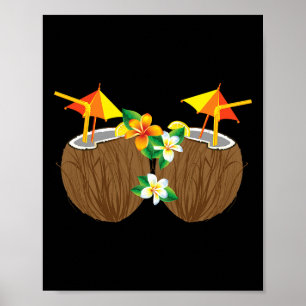 Póster Guay Coconut Bebe Breve Gracioso Jugo de Palmera D