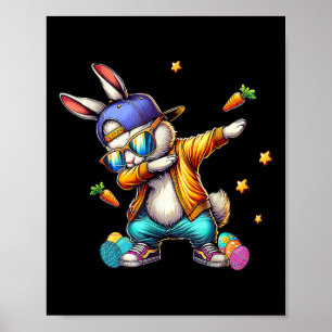Póster Guay Dab Bunny Easter Gracioso Niños niños niños p