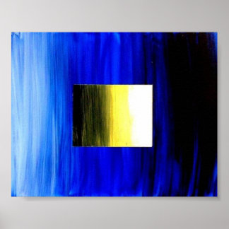 Póster Guay Design Blue Square en 3D por Teo Alfonso