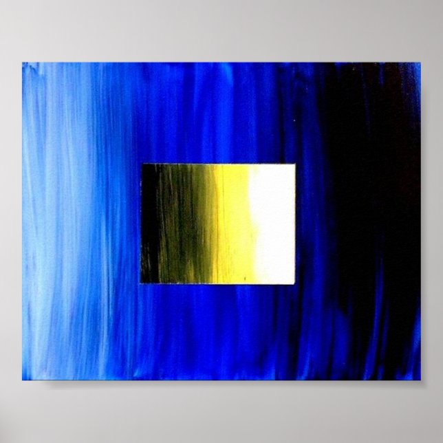 Póster Guay Design Blue Square en 3D por Teo Alfonso (Frente)