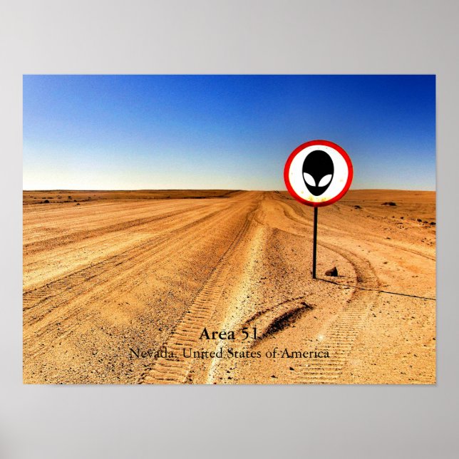 Póster Guay Desolate Alien Area 51 Nevada USA (Frente)