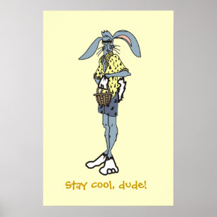 Póster Guay Easter Rabbit con sombras - poster