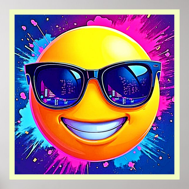 Póster Guay 😎 Emoji Splash Fun (Frente)