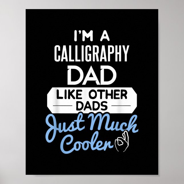 Póster Guay Fathers Day Design Calligraphy Dad (Frente)