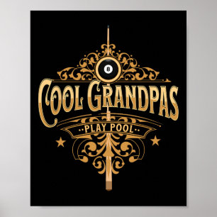 Póster Guay Grandpas Play Pool Pool Player Grandfather Bi