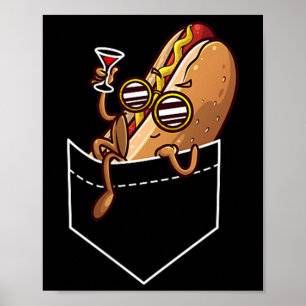 Póster Guay Hot Dog Design Para Hombres Mujeres Niños Dis