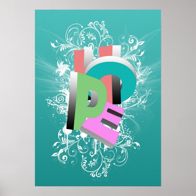Póster Guay impresionante Palabra de esperanza efecto tri (Frente)