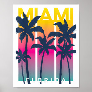 Póster Guay Miami Florida Tees de diseño gráfico, me enca