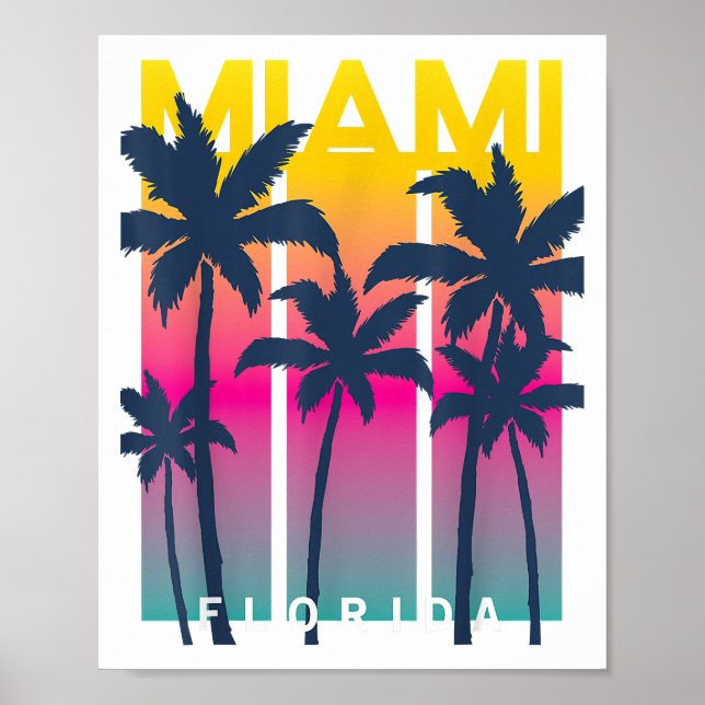 Póster Guay Miami Florida Tees de diseño gráfico, me enca (Frente)
