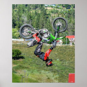 Póster Guay Motocross Extreme Freestyle Stunt Art 1