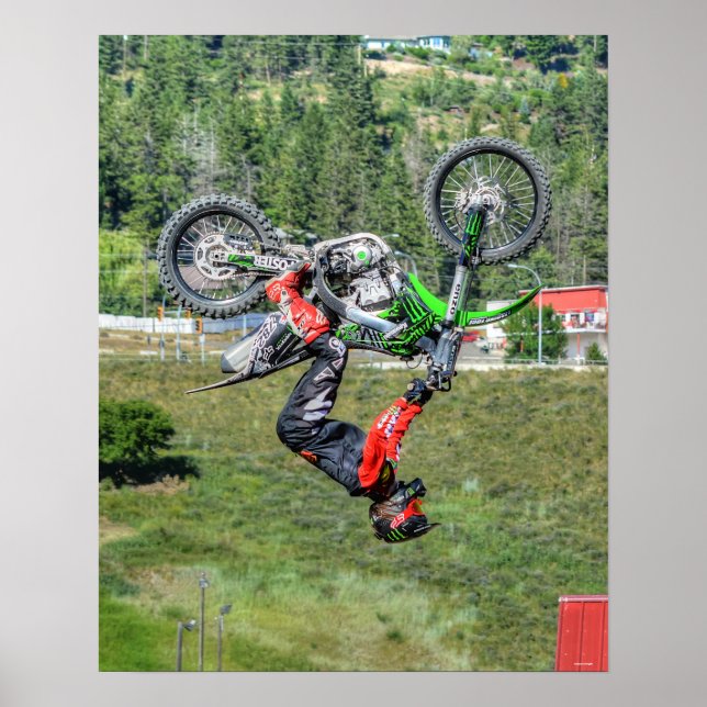 Póster Guay Motocross Extreme Freestyle Stunt Art 1 (Frente)