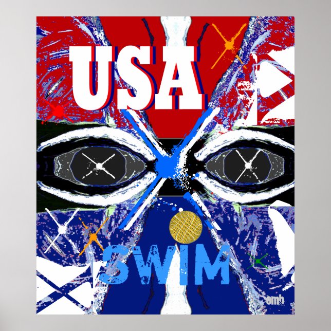 Póster Guay New 2013 Estados Unidos Swimming Sports Art G (Frente)