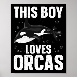 Póster Guay Orca Design Para Niños Hombres Mar Ballena Or