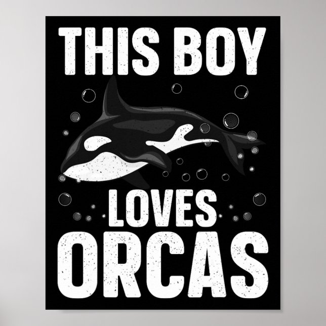 Póster Guay Orca Design Para Niños Hombres Mar Ballena Or (Frente)