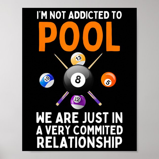 Póster Guay Pool Art Para Hombres Mujeres Niños Billiard  (Frente)