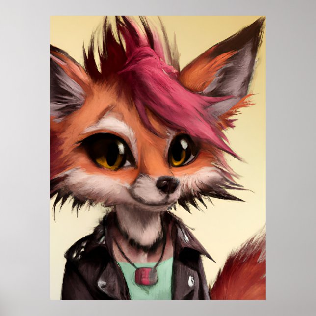 Póster Guay Punkrock Fox Teenager (Frente)