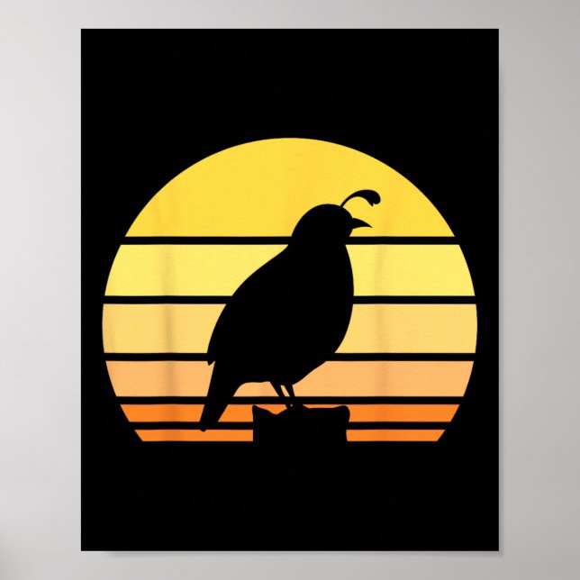 Póster Guay Quail Art Hombres Mujeres Cazadora de Pájaros (Frente)