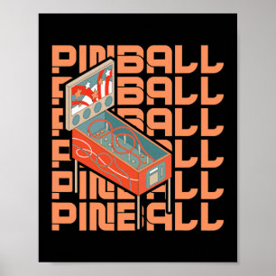 Póster Guay Retro Pinball Machine