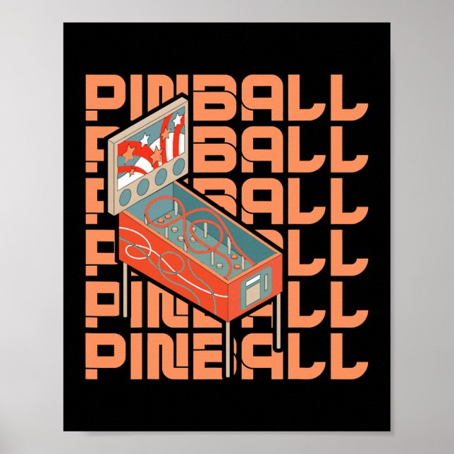 Póster Guay Retro Pinball Machine (Frente)