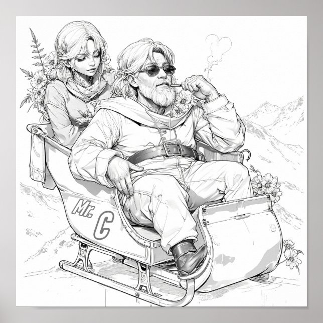 Póster Guay Santa y Elf (Frente)