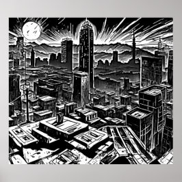 Póster Guay Sin City Ink Noir Poster - Vibe de historieta