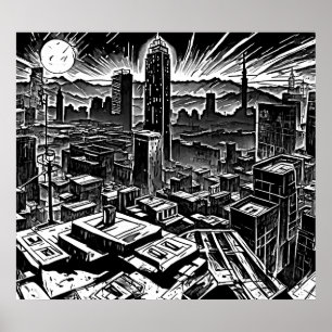 Póster Guay Sin City Ink Noir Poster - Vibe de historieta