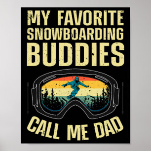Póster Guay Snowboard Art Men Dad Dad Dad Snowboard Sno