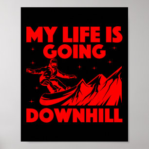 Póster Guay Snowboard Art Para Hombres Nieve En Snowboard