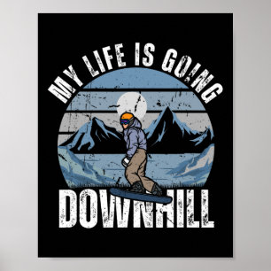 Póster Guay Snowboard Art Para Hombres Nieve En Snowboard