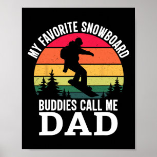 Póster Guay Snowboard Design Para Hombres Dad Snowboard S