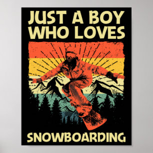 Póster Guay Snowboard Design Para Niños Snowboard S