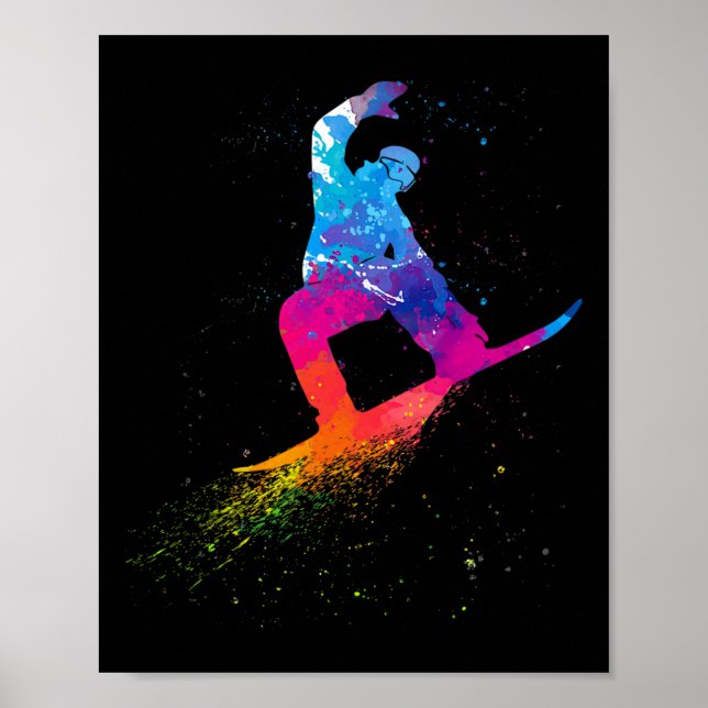 Póster Guay Snowboard Para Hombres Mujeres Niños Snowboar (Frente)